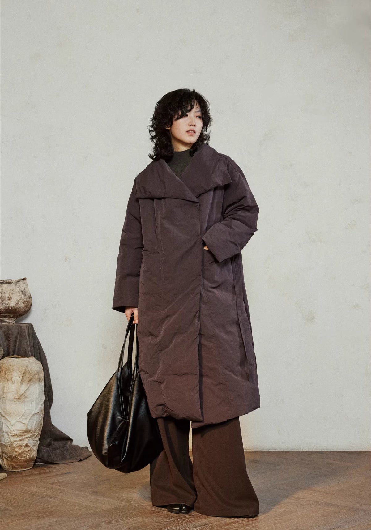Doudoune longue ceinturée femme | Ren