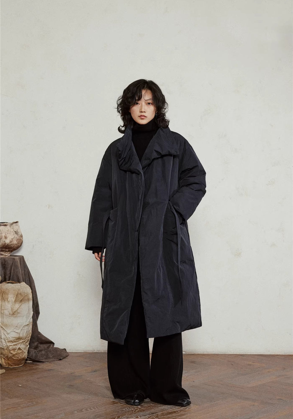 Doudoune longue ceinturée femme | Ren