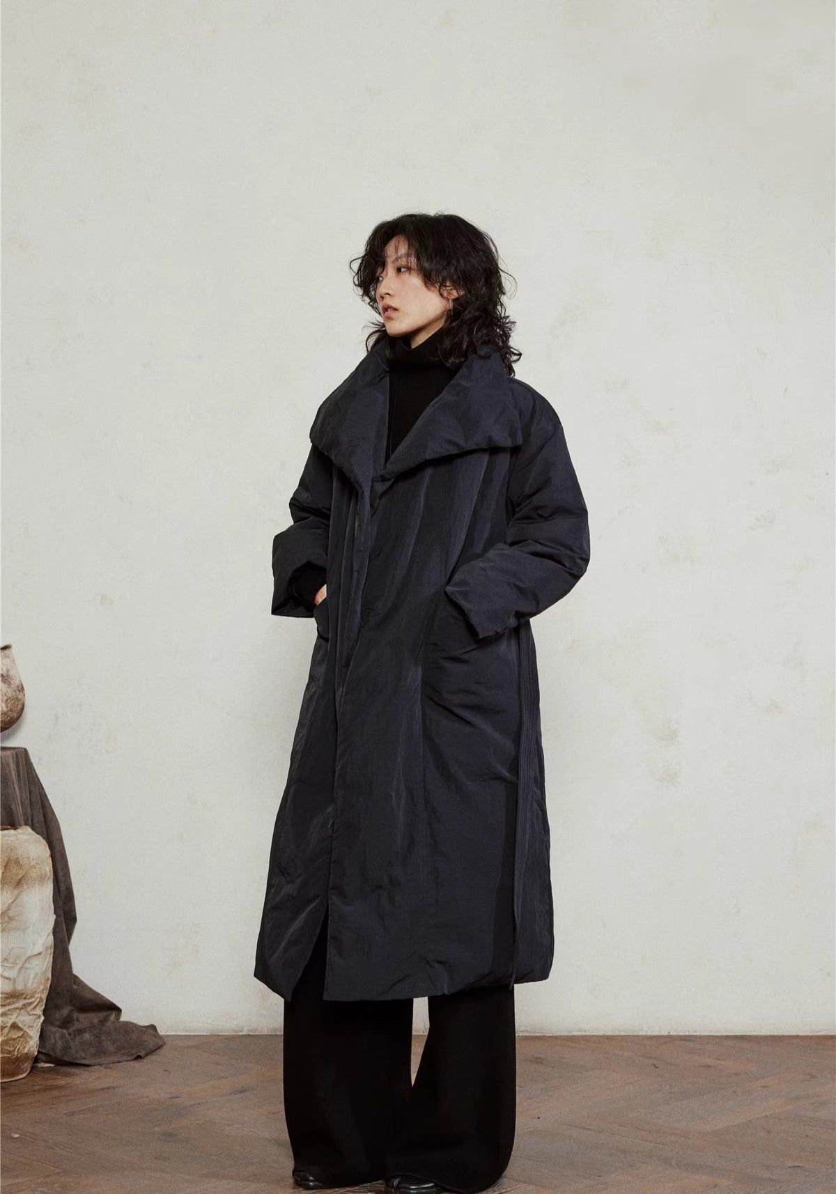 Doudoune longue ceinturée femme | Ren