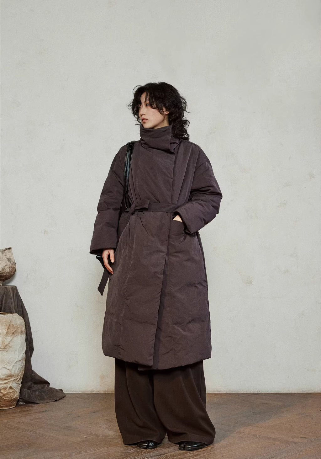 Doudoune longue ceinturée femme | Ren
