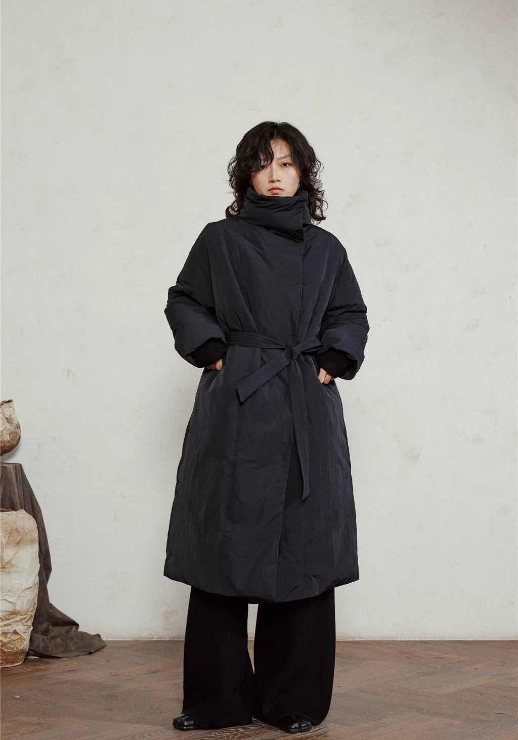 Doudoune longue ceinturée femme | Ren