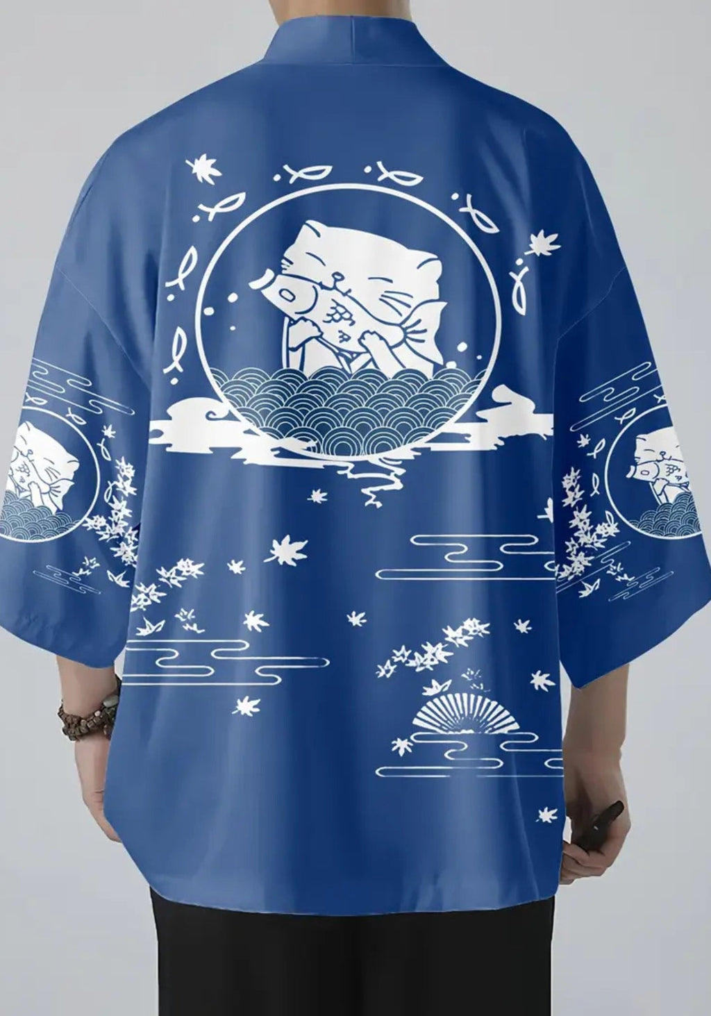 Kimono japonais bleu | Kaito