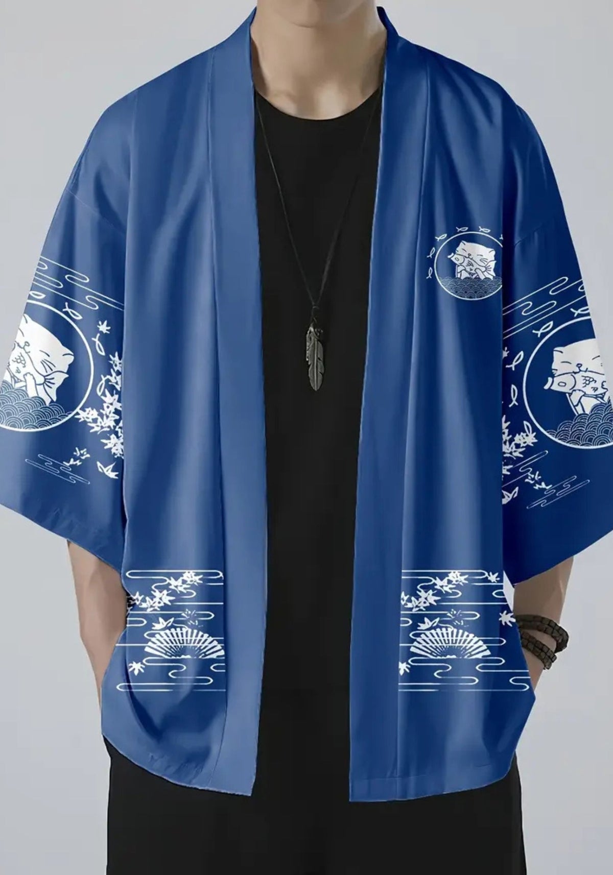 Kimono japonais bleu | Kaito