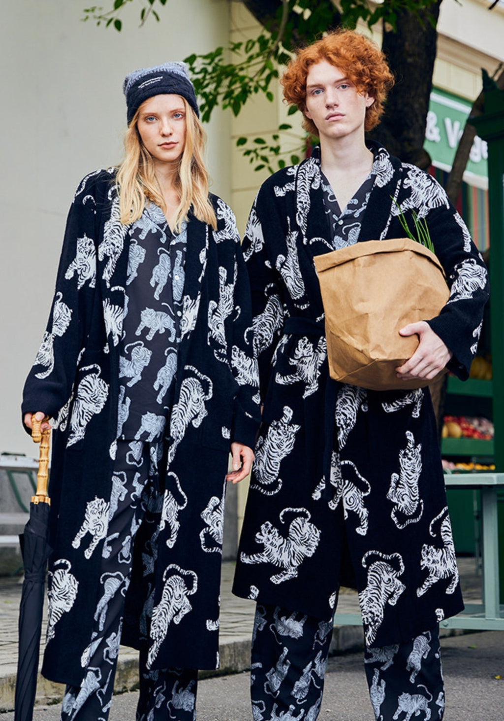 Peignoir kimono noir | Byakko