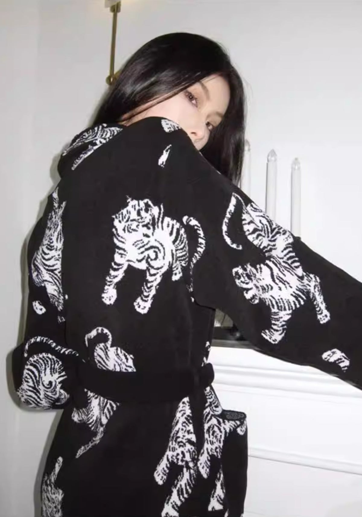 Peignoir kimono noir | Byakko