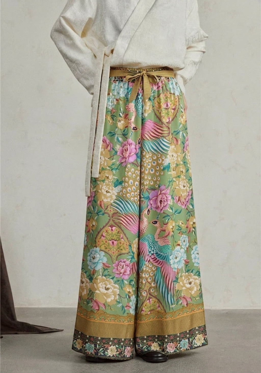 Pantalon large fleuri | Midoriha
