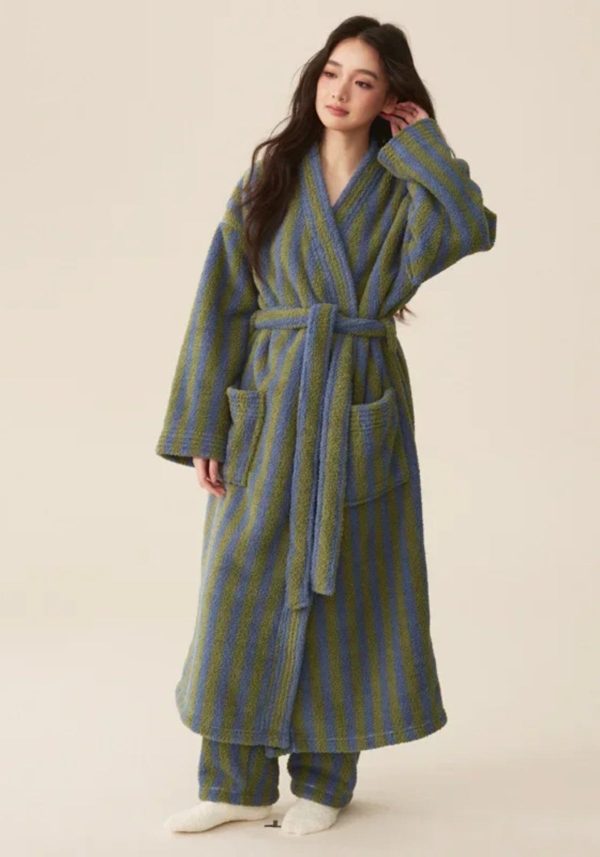 Peignoir kimono polaire femme | Komori