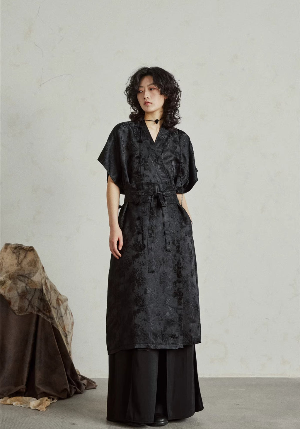 Robe kimono noire | Shibui