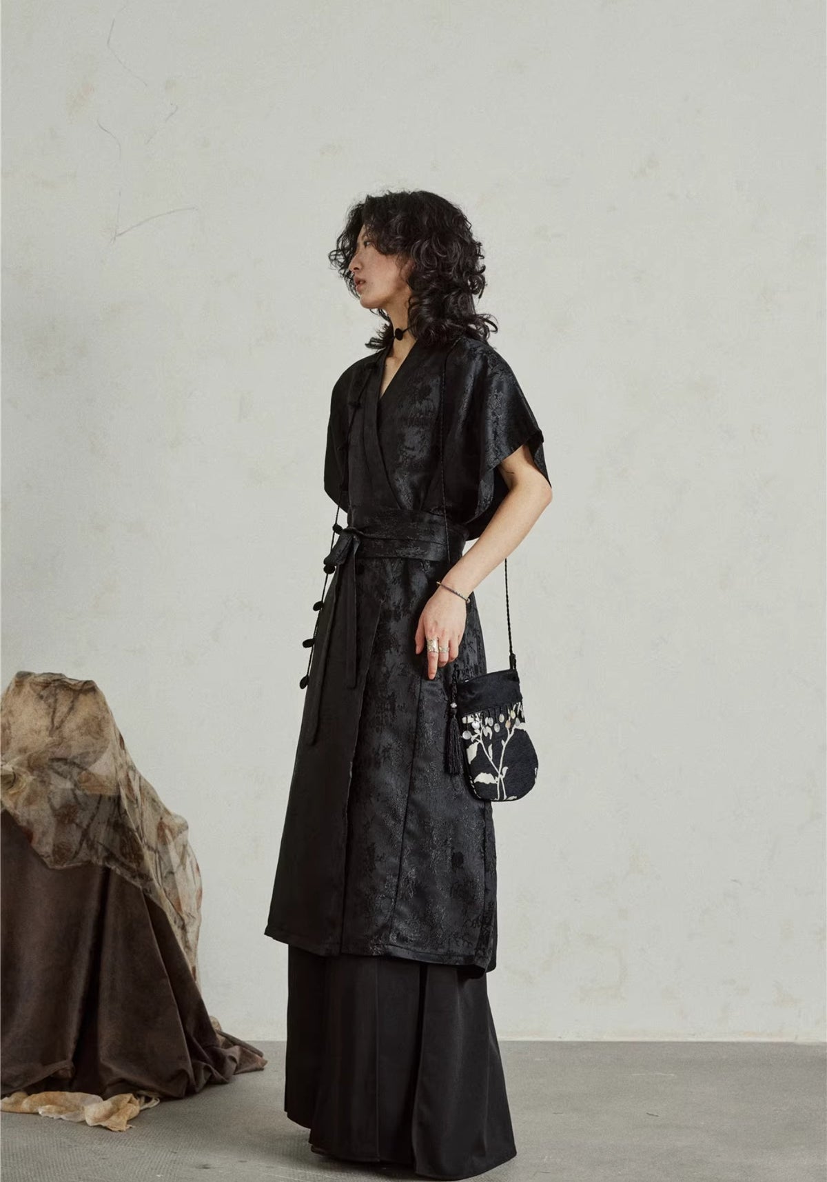 Robe kimono noire | Shibui