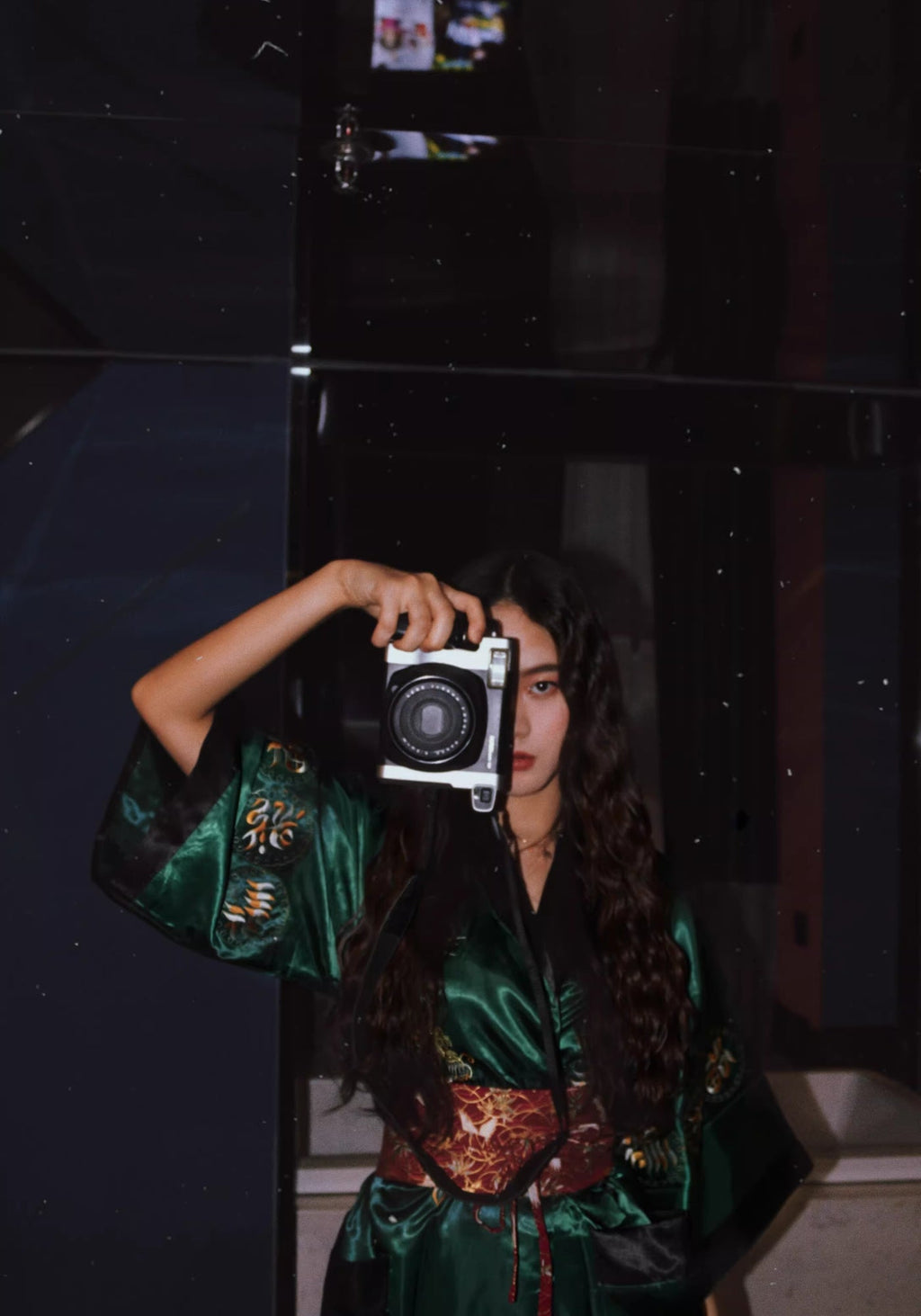 Robe kimono verte | Hisui