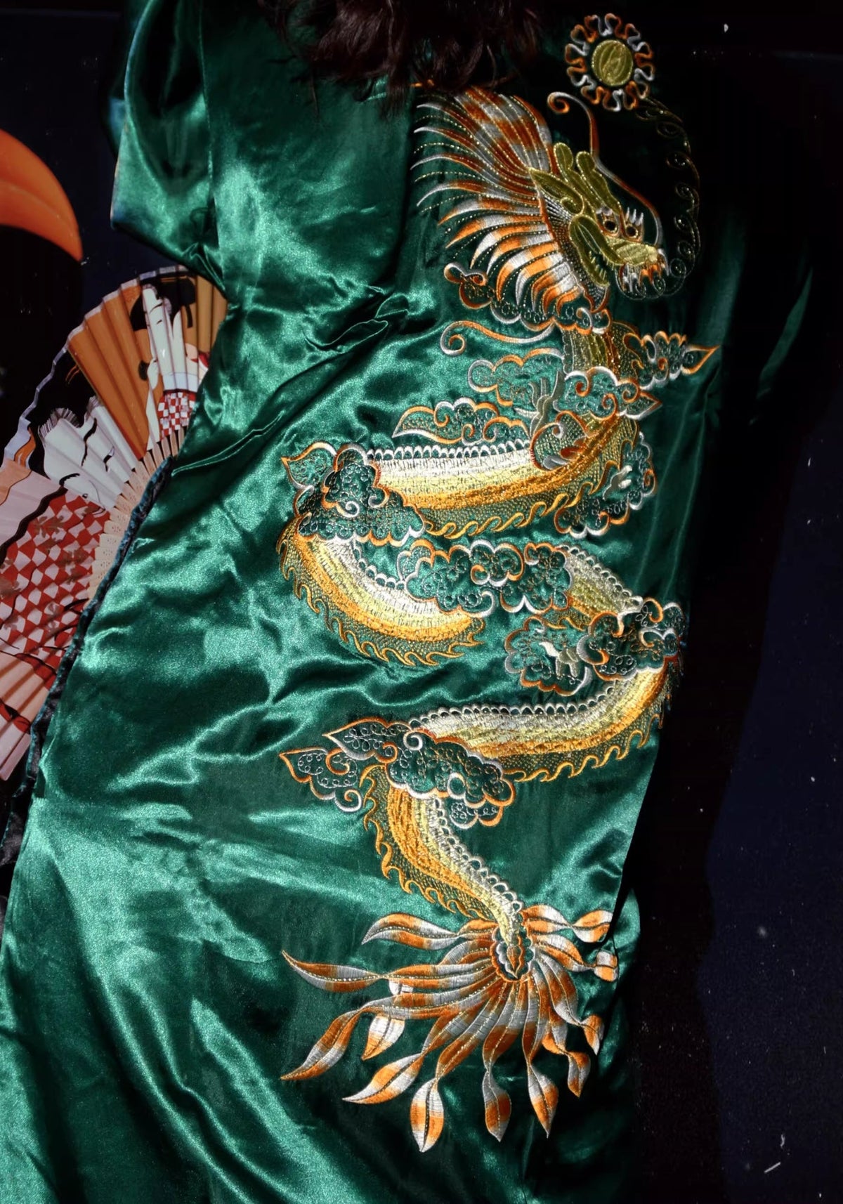 Robe kimono verte | Hisui