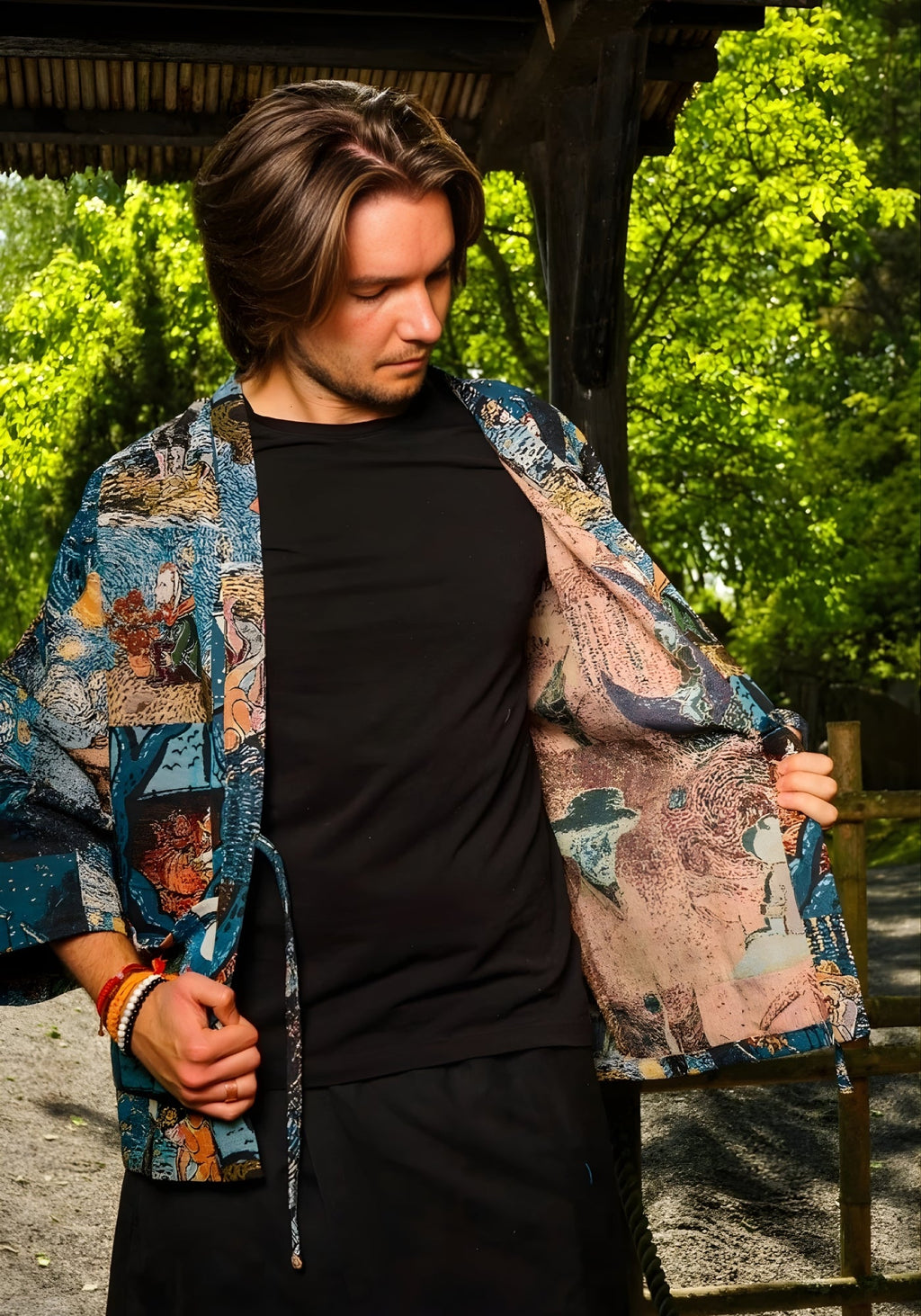Veste kimono à motifs | Van Gogh