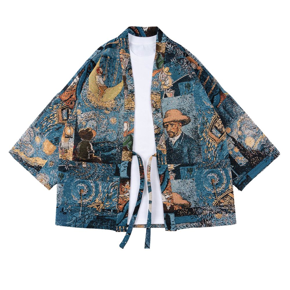 Veste kimono à motifs | Van Gogh