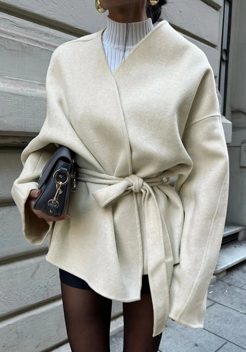Veste kimono courte | Écru