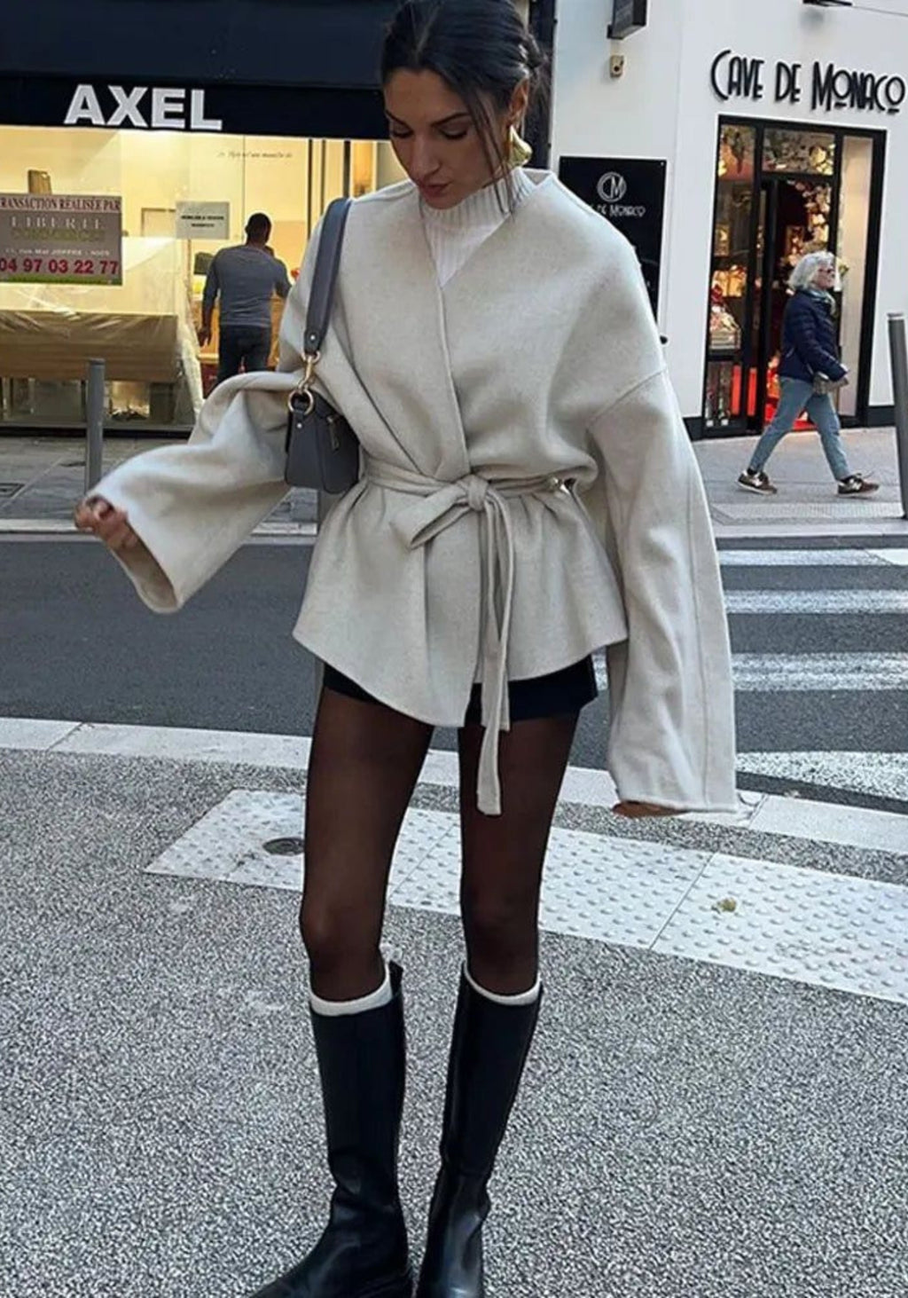 Veste kimono courte | Écru