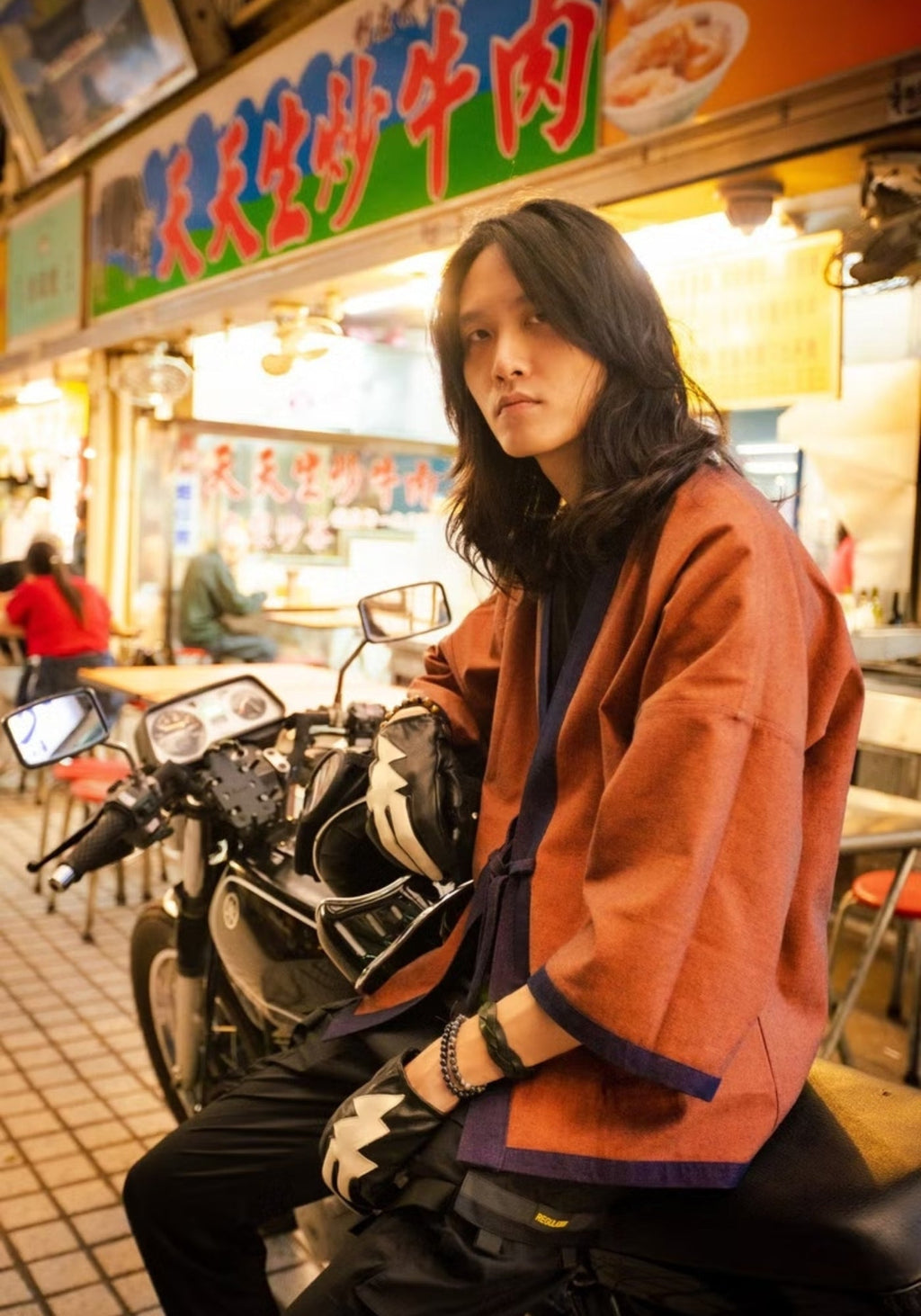 Veste kimono en denim | Kimura