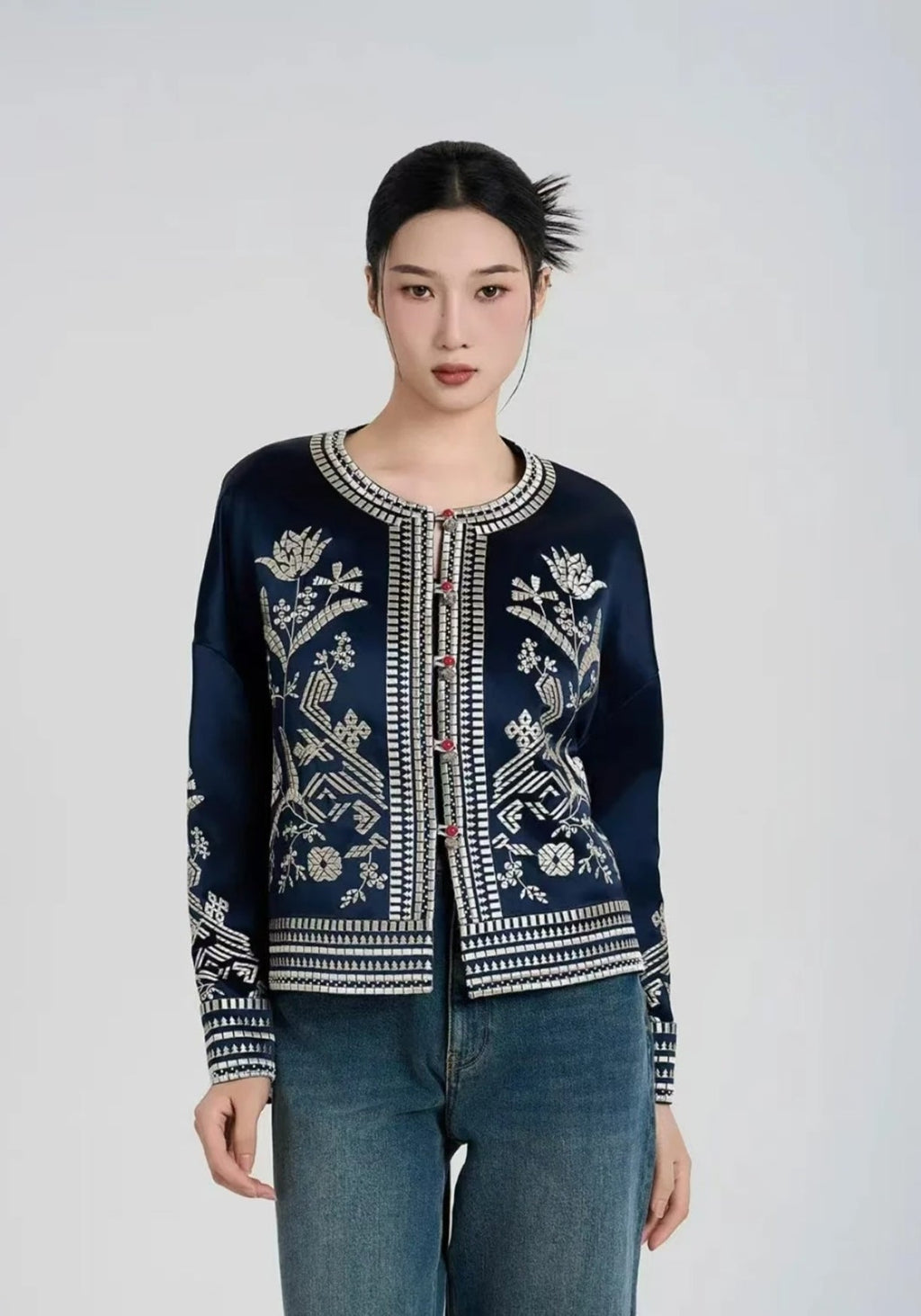 Veste kimono en soie | Éliane