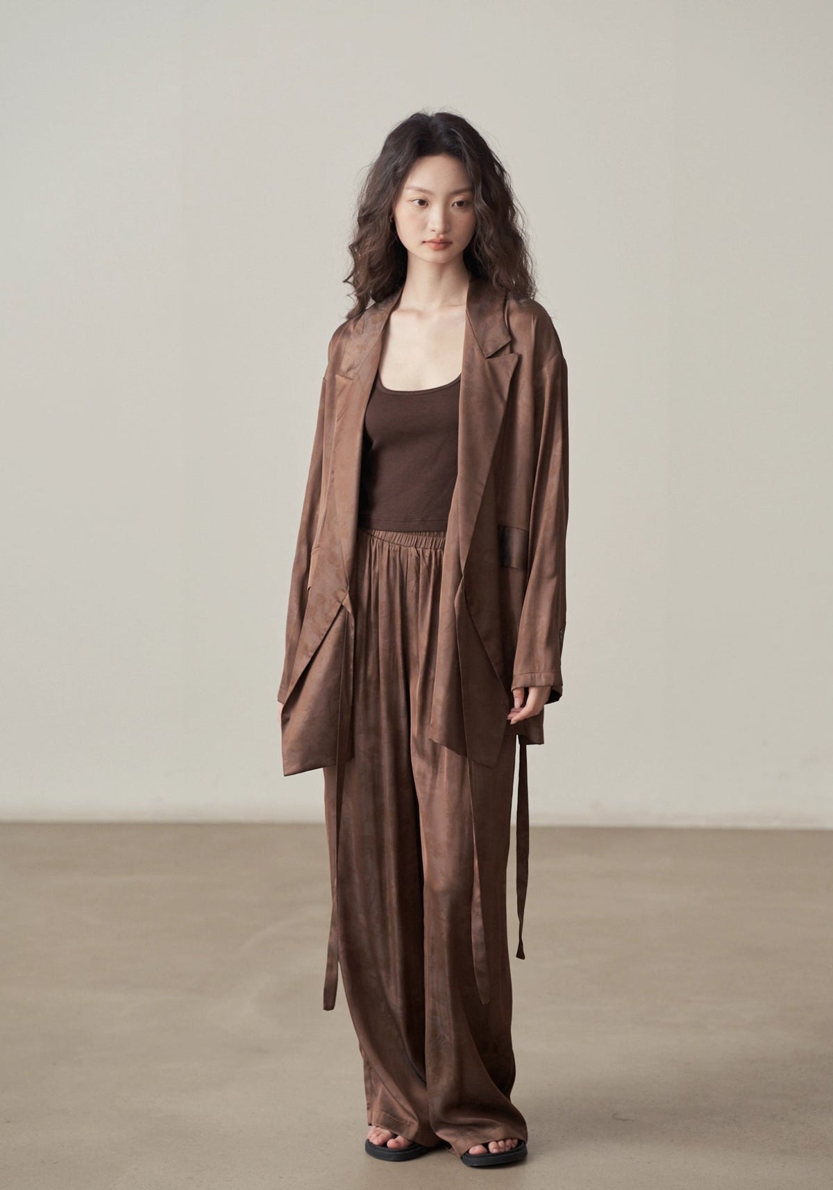 Veste kimono satinée | Hazuki