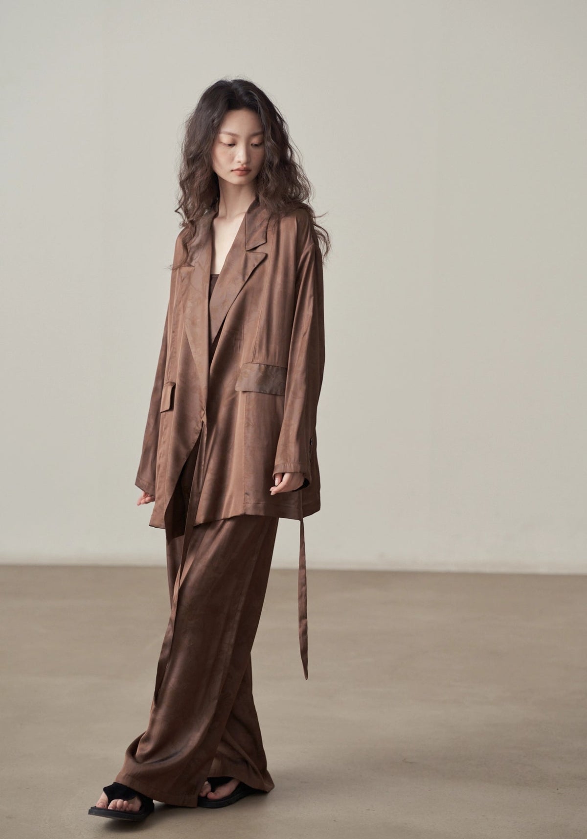 Veste kimono satinée | Hazuki