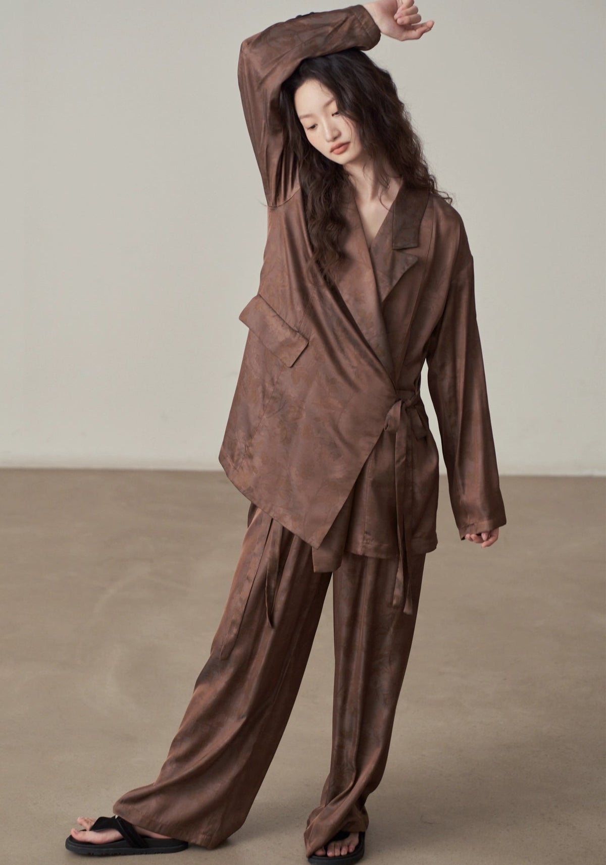 Veste kimono satinée | Hazuki
