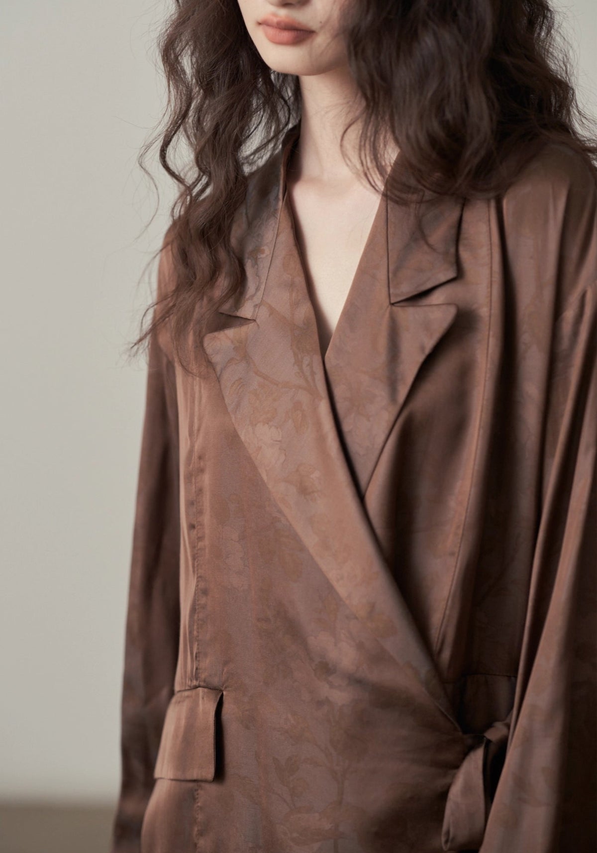 Veste kimono satinée | Hazuki