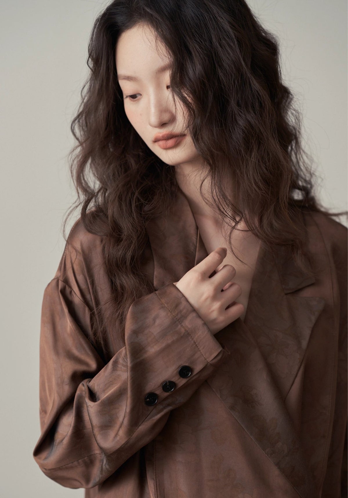 Veste kimono satinée | Hazuki
