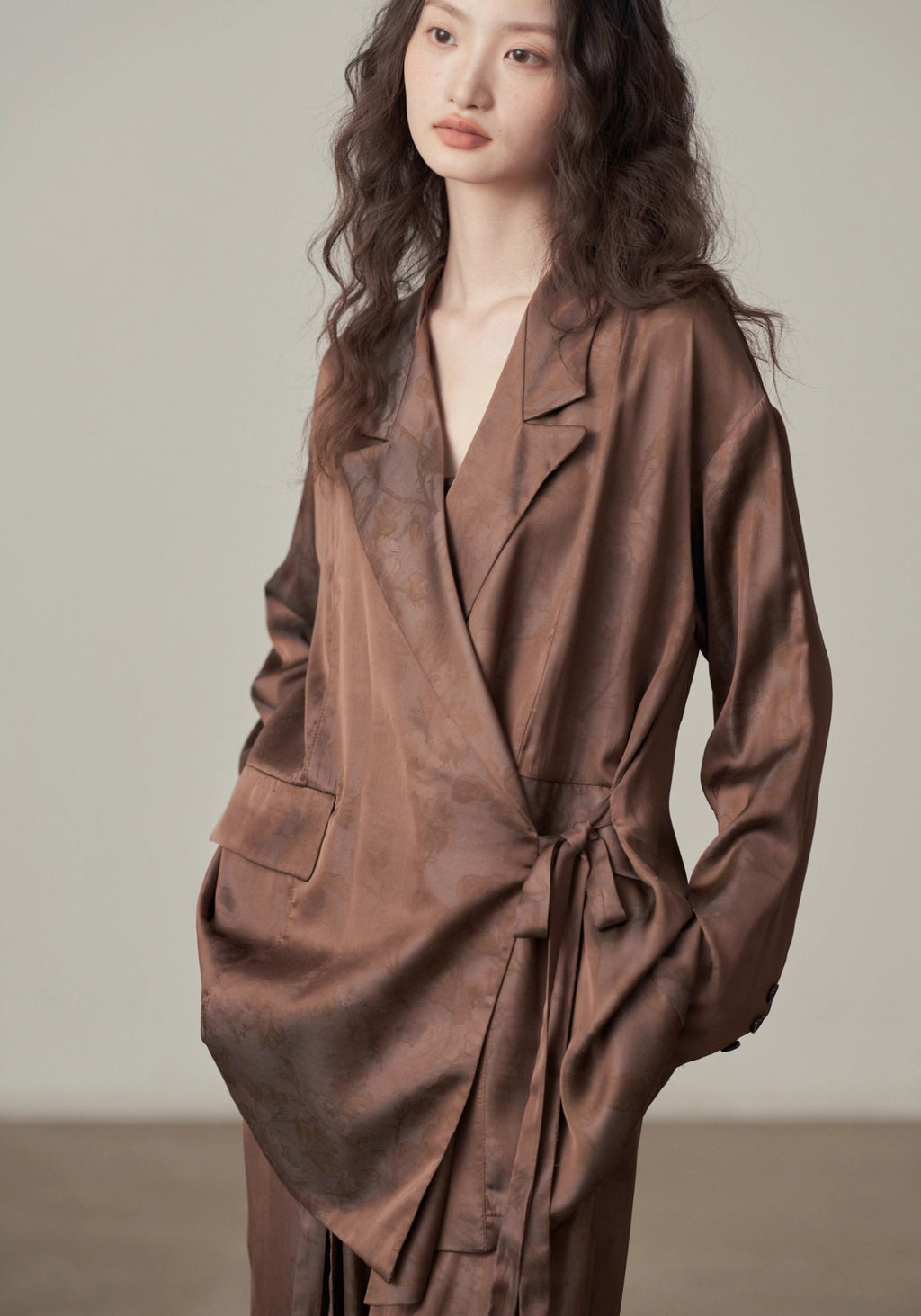 Veste kimono satinée | Hazuki