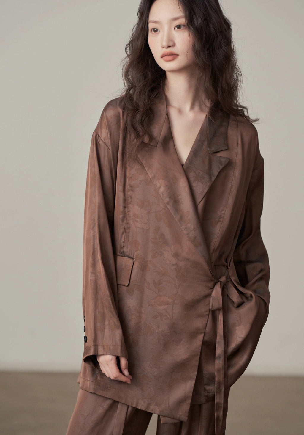 Veste kimono satinée | Hazuki