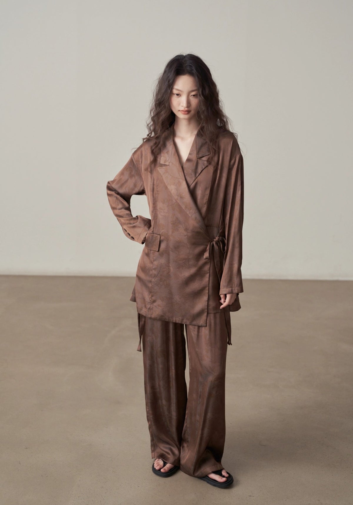 Veste kimono satinée | Hazuki